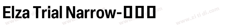 Elza Trial Narrow字体转换